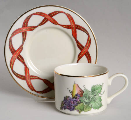Holiday Harvest Flat Cup & Saucer Set