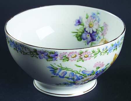 Garland (Smooth Gold Trim) Open Sugar Bowl