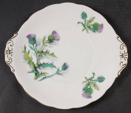 Queen O'Th' Highlands Handled Cake Plate