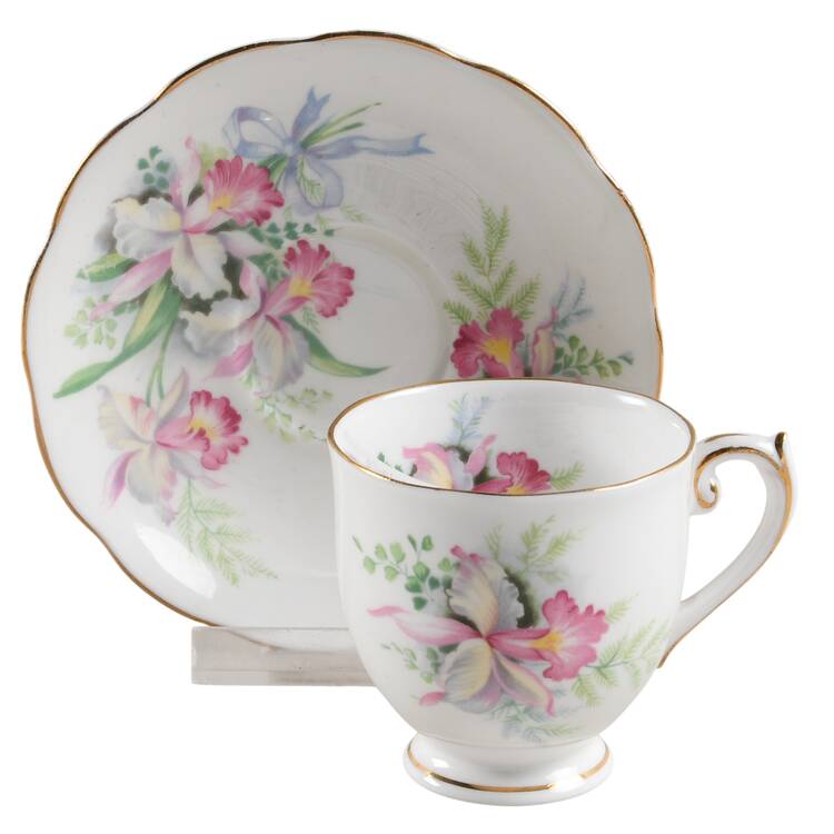 Sweet Romance Flat Demitasse Cup & Saucer Set