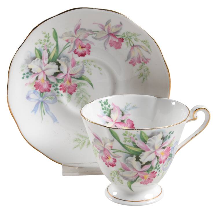 Sweet Romance Footed Cup & Saucer Set