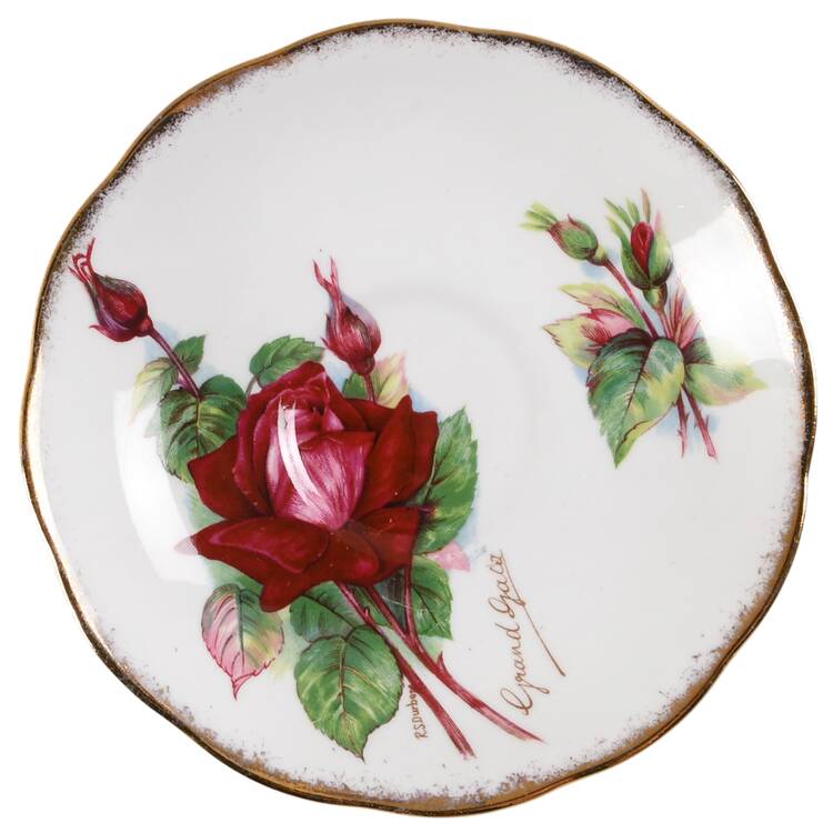 Wheatcroft Roses (England) Saucer for Footed Cup