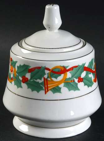 Christmas Eve Sugar Bowl & Lid