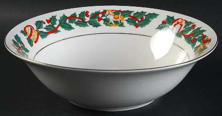 Christmas Eve 9" Round Vegetable Bowl