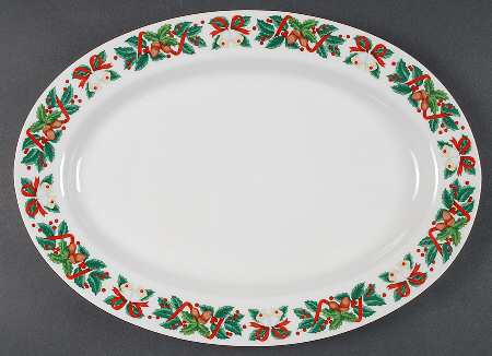 Holiday Cheer 14" Oval Serving Platter