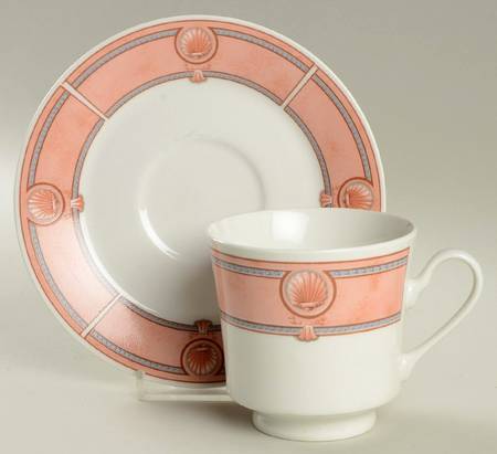 Seascape Footed Cup & Saucer Set