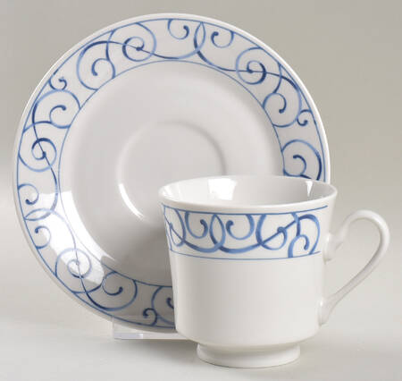 Vienna Blue Footed Cup & Saucer Set