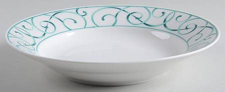 Vienna Green Rim Soup Bowl