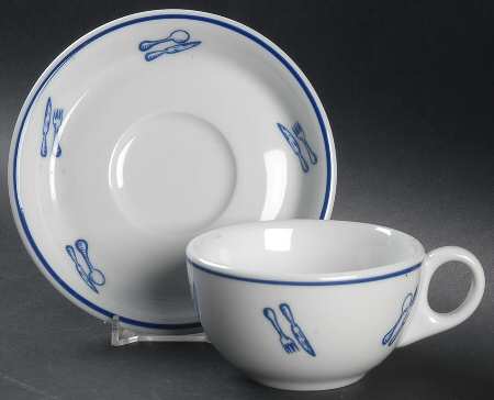 Dinnertime Flat Cup & Saucer Set