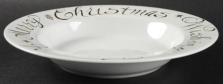 Jingle Bells Large Rim Soup Bowl
