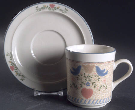 Country Cottage Flat Cup & Saucer Set