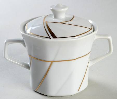 Crystalline White Sugar Bowl & Lid