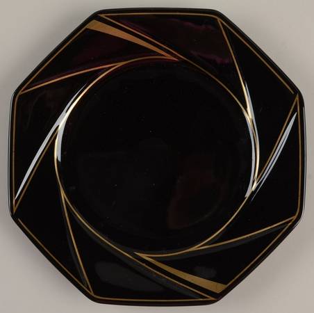 Crystalline Black Salad Plate by Ranmaru