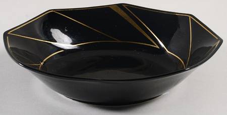 Crystalline Black Coupe Soup Bowl by Ranmaru