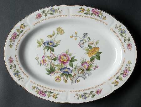 Fleur De Paradis 12" Oval Serving Platter by Ranmaru