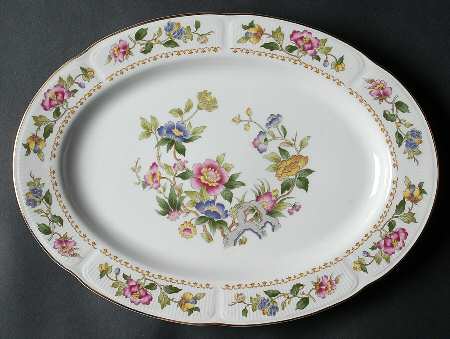 Fleur De Paradis 14" Oval Serving Platter