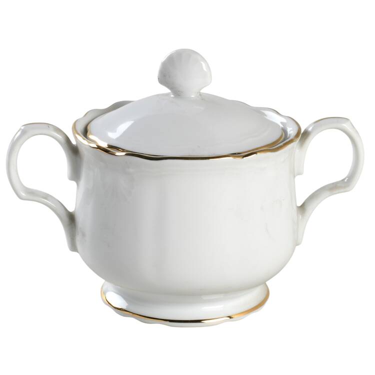 Golden Shell Sugar Bowl & Lid
