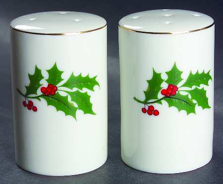 Ivory Holly Salt & Pepper Set