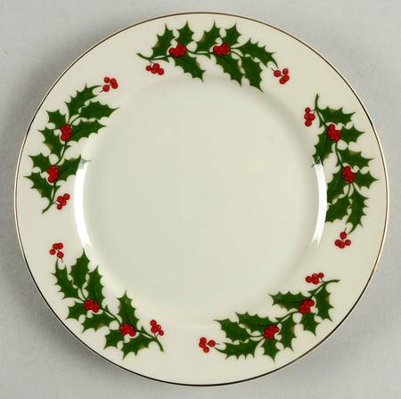 Ivory Holly Salad Plate