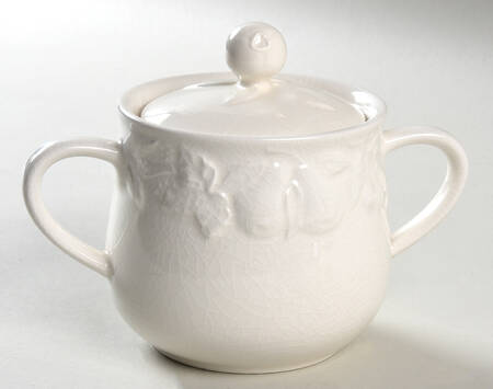 Orchard White Sugar Bowl & Lid
