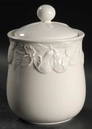 Orchard White Medium Canister & Lid by Ranmaru