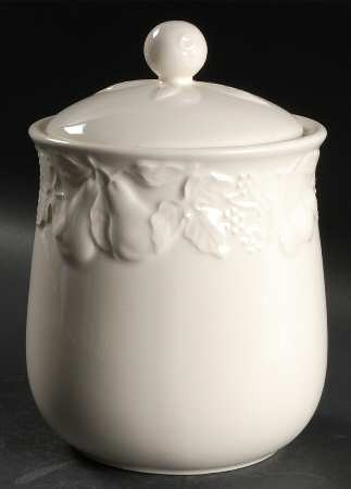 Orchard White Large Canister & Lid by Ranmaru