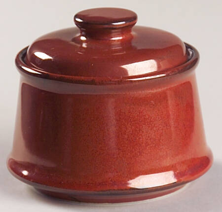 Potter's Choice Rust (Brown Stripe) Sugar Bowl & Lid