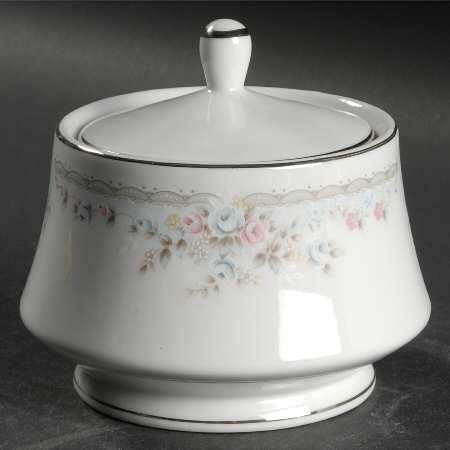 Rose Point Sugar Bowl & Lid