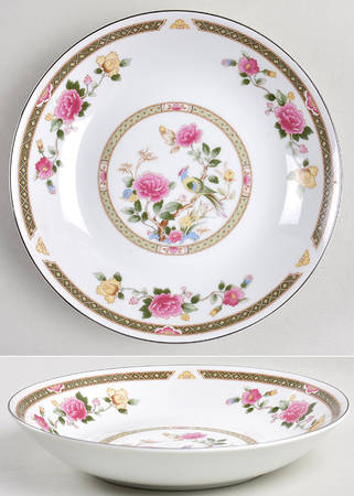 Rose Tapestry Coupe Soup Bowl