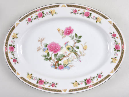 Rose Tapestry 12" Oval Serving Platter