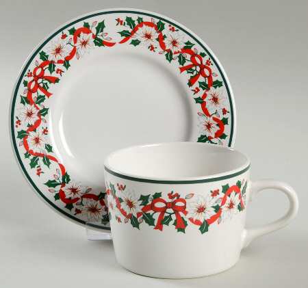 Season To Celebrate Flat Cup & Saucer Set