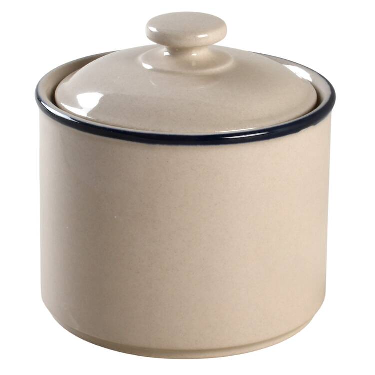 Trend White Sugar Bowl & Lid