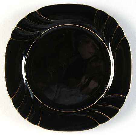 Wave Golden Black Salad Plate by Ranmaru