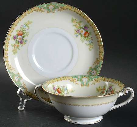 RNS2 Footed Cream Soup Bowl & Saucer Set