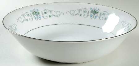 Bordeaux Blue and Gray 9" Round Vegetable Bowl