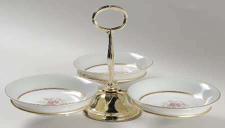 Charlton 7" x 12" 3-Part Relish & Metal Stand (FR) HC