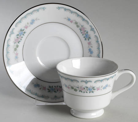 Rose Villa Footed Cup & Saucer Set