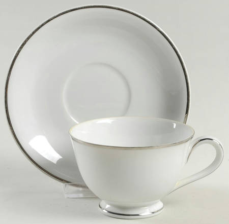Silver Moon Footed Cup & Saucer Set
