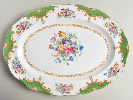 Albany Green 13" Oval Serving Platter