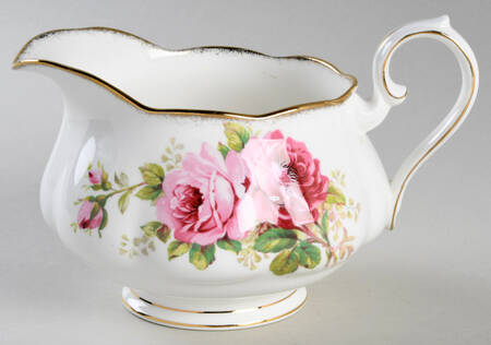American Beauty (White Background) Round Gravy Boat