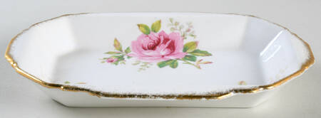 American Beauty (White Background) Tray for Mini Creamer & Open Sugar