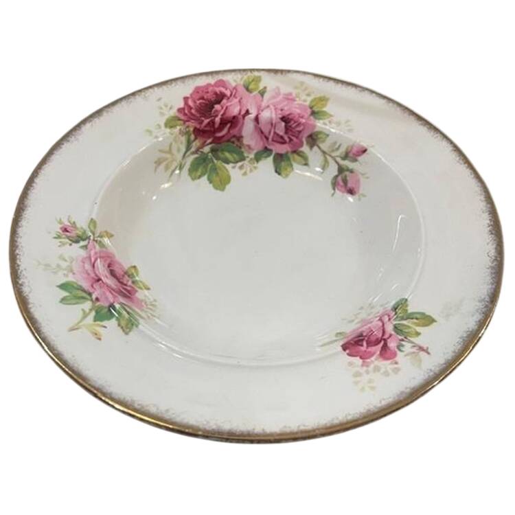 American Beauty (White Background) Rim Soup Bowl