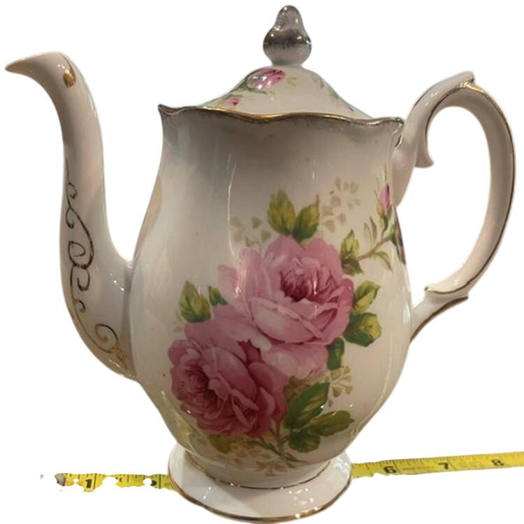 American Beauty (White Background) Mini Coffee Pot & Lid