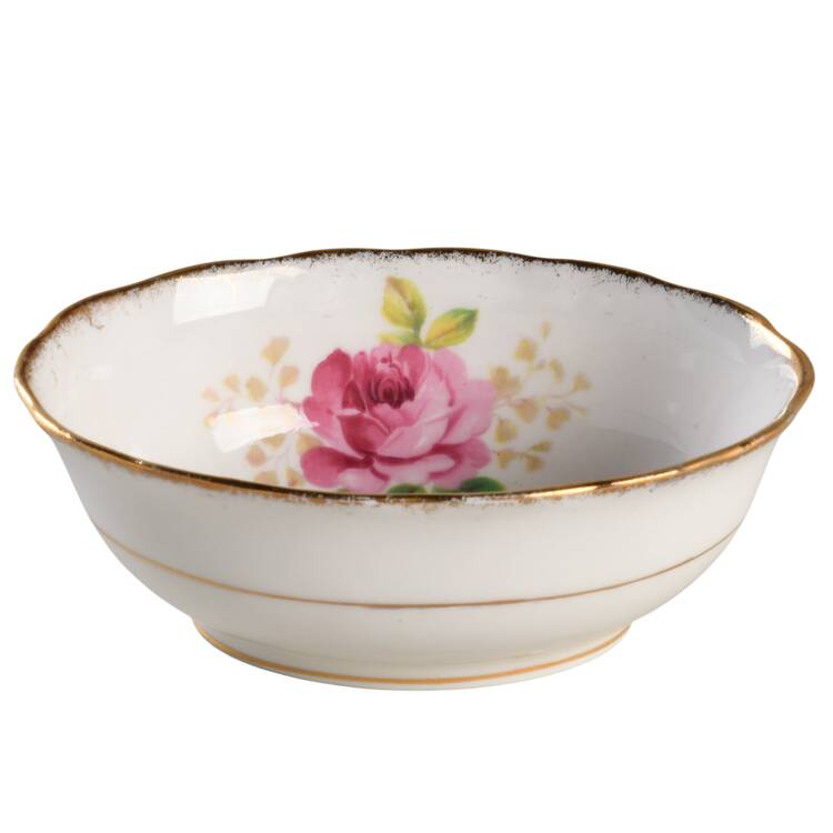 American Beauty (White Background) Mini Open Sugar Bowl
