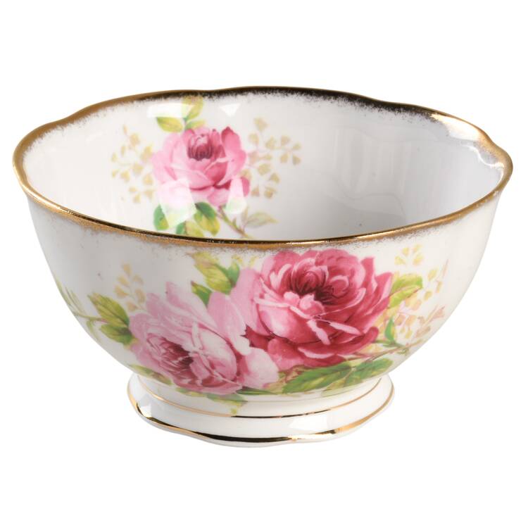 American Beauty (White Background) Open Sugar Bowl
