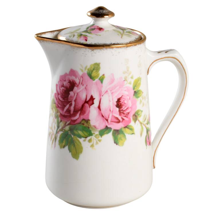 American Beauty (White Background) Hot Water Jug & Lid