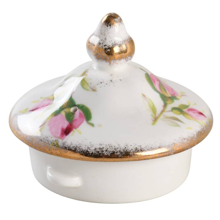 American Beauty (White Background) Lid for Small Coffee Pot
