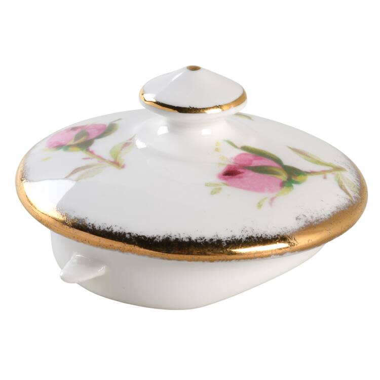 American Beauty (White Background) Lid for Small Coffee Pot