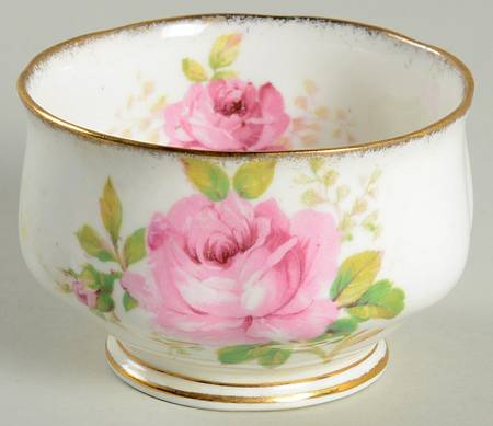 American Beauty (White Background) Mini Open Sugar Bowl