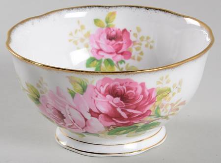 American Beauty (White Background) Cranberry Bowl